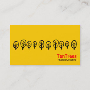 Ten Trees - Black and Red on Amber Business Card
