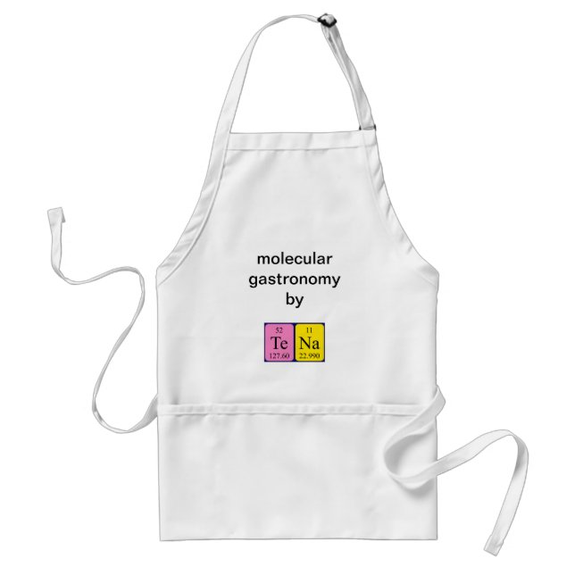 Tena periodic table name apron (Front)