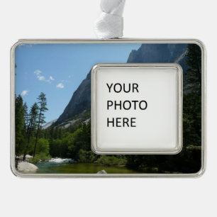 Tenaya Creek in Yosemite National Park Silver Plated Framed Ornament