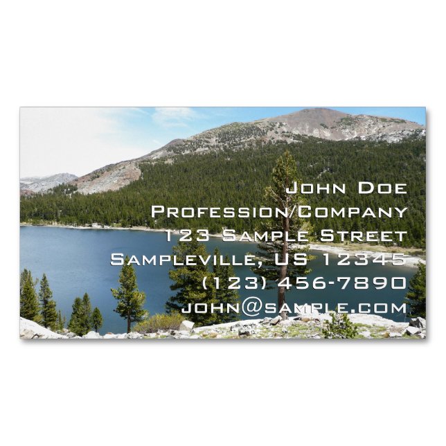 Tenaya Lake in Yosemite National Park Magnetic Business Card (Front)