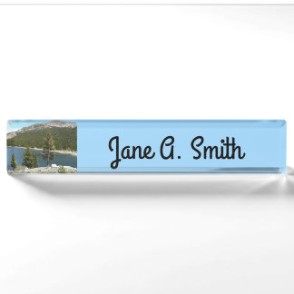 Tenaya Lake in Yosemite National Park Nameplate