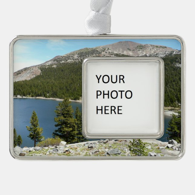 Tenaya Lake in Yosemite National Park Silver Plated Framed Ornament (Front)