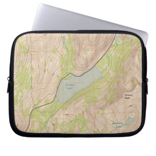 Tenaya Lake, Yosemite Topographic Map Laptop Sleeve