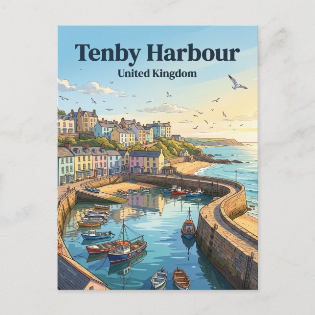 Tenby United Kingdom Postcard (Front)