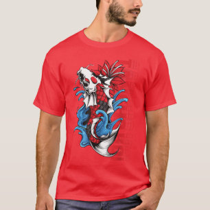 Tencho Koi Carp Fish Japan Design  T-Shirt