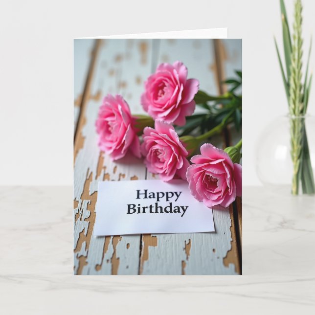 Tender Bloom Birthday Card (Front)