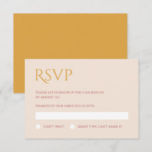 Tender blush and gold Response Card