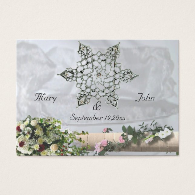 Tender Dream 2 -Thank You Wedding Favour Tag (Front)