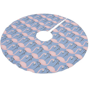 Tender Flamingo Pattern Brushed Polyester Tree Skirt