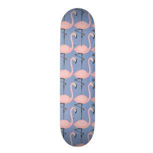 Tender Flamingo Pattern Skateboard