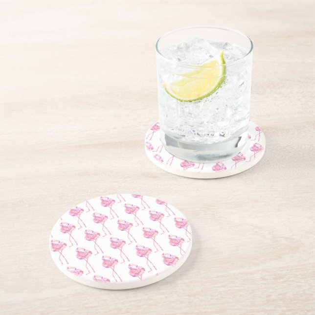 Tender Flamingo Series Design 3 Coaster (Side)