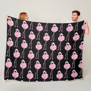 Tender Flamingo Series Design 3 Fleece Blanket