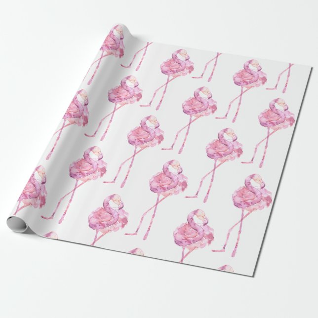 Tender Flamingo Series Design 3  Wrapping Paper (Unrolled)