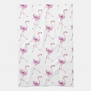 Tender Flamingo Series Design 5 Tea Towel