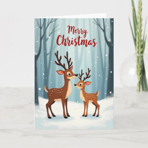 Tender Forest Creatures Christmas Card