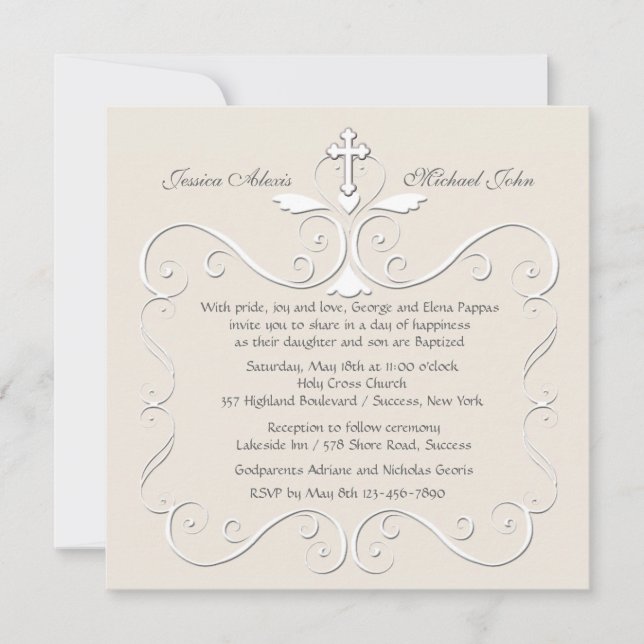 Tender Heart Religious Invitation (Front)
