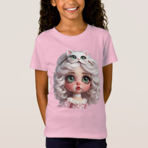 Tender Kitten, Doll in Kitten Mask by Natasha Us T-Shirt