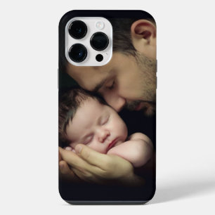 Tender Love Daddy and Baby Photo Template iPhone 14 Pro Max Case