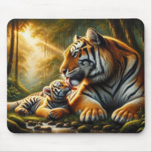 Tender Moment in Nature Painting Mouse Pad