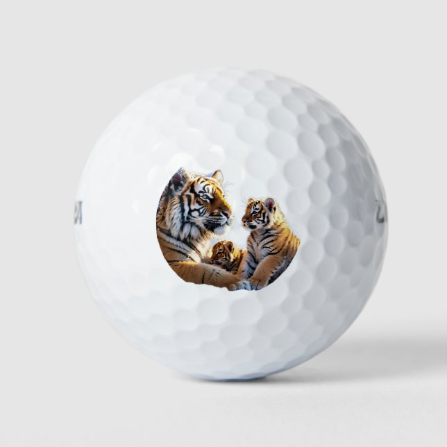 "Tender Moments in Snowy Woods" Golf Balls (Front)