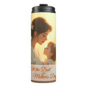 Tender Motherly Love in Blooming Light Thermal Tumbler