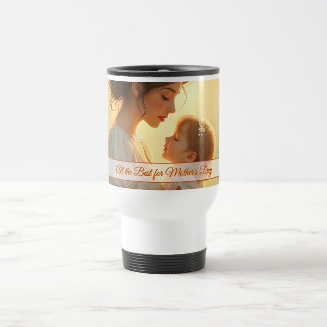 Tender Motherly Love in Blooming Light Travel Mug (Center)