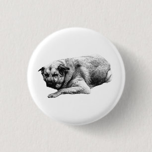 Tender Quiet, Easy Poise 3 Cm Round Badge