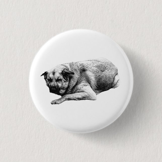Tender Quiet, Easy Poise 3 Cm Round Badge (Front)