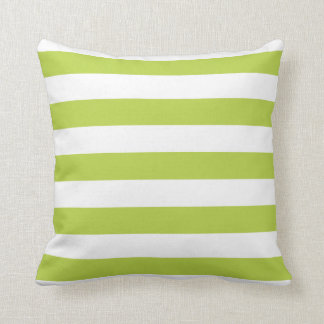 Tender Shoots Green Bold Striped Pillow
