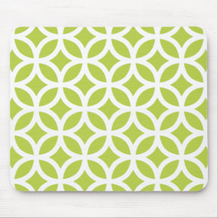Tender Shoots Green Geometric Mouse Pad