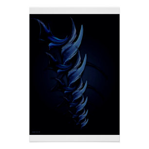 "Tender Vision Of Blue Feeling", Glossy Poster