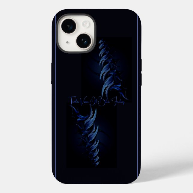 "Tender Vision Of Blue Feeling", iPhone 14 Case (Back)