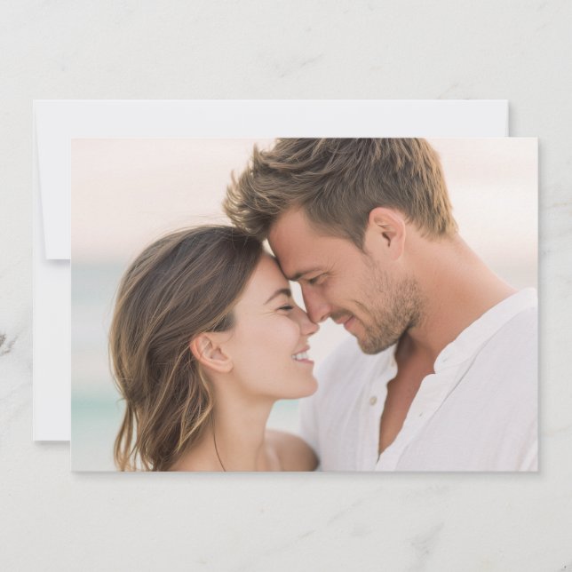 Tender Warm Romantic Photo Invitation (Front)
