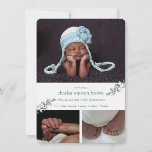 Tender Welcome Photo Birth Announcement