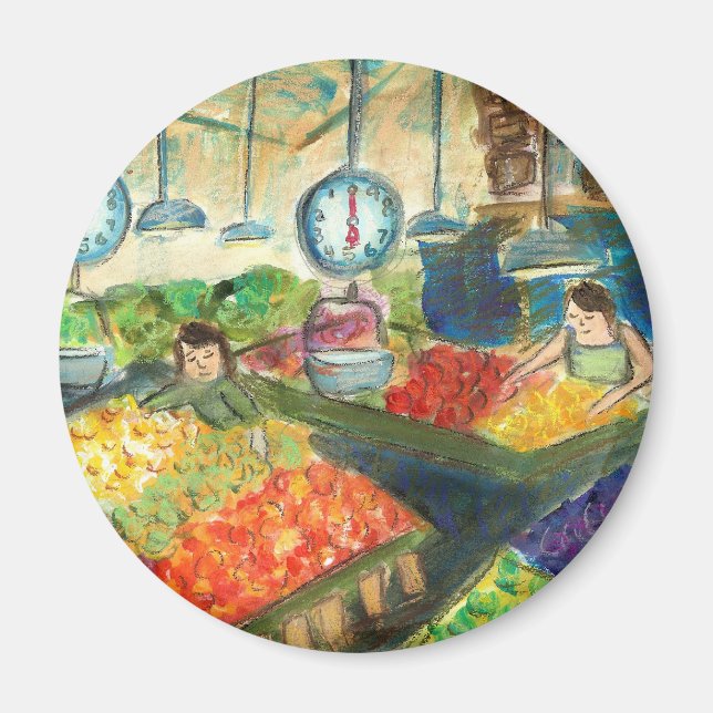 Tending the Produce Magnet (Pike Place Seattle) (Front)