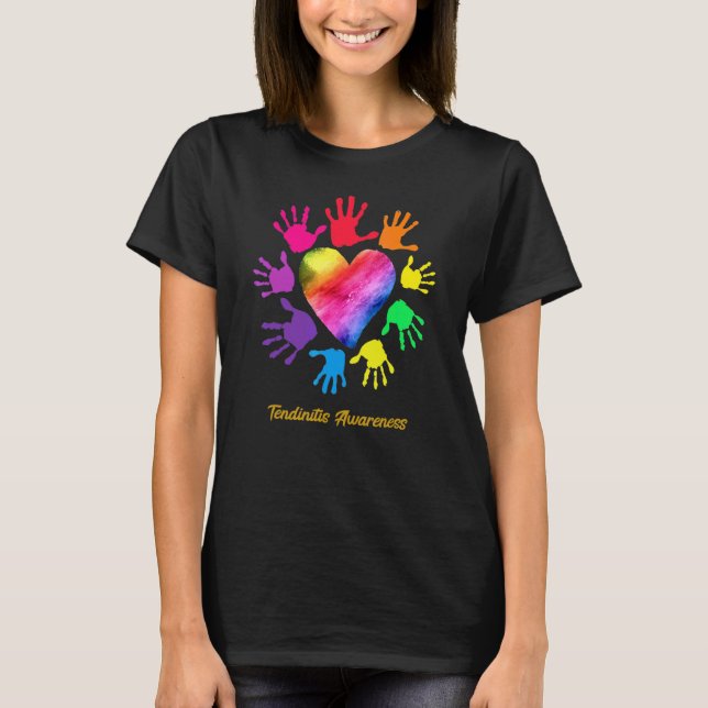 Tendinitis Awareness Hands Tendinitis T-Shirt (Front)
