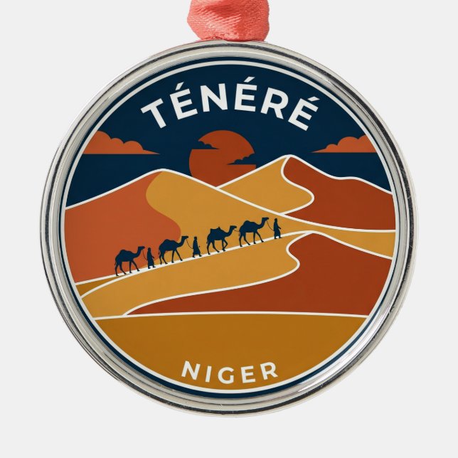 Ténéré Desert Niger Metal Tree Decoration (Front)