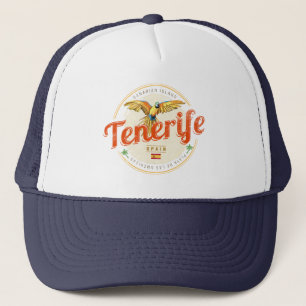 Tenerife and Parrot Canary Islands Spain Vintage Trucker Hat