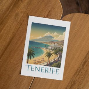 Tenerife Canary Islands Vintage Coastal Travel  Postcard