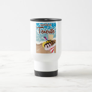 Tenerife ice cream cartoon travel poster travel mug