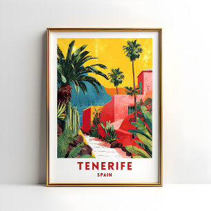 Tenerife Spain Travel Poster Wall Art