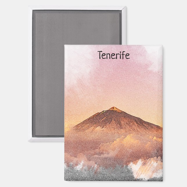 Tenerife Teide Mountain Canary Islands Magnet (Front/Back)