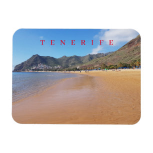 Tenerife Teresitas Beach view fridge magnet