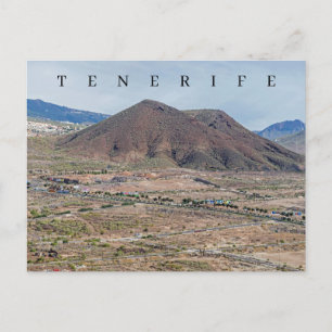 Tenerife volcanic landscape view postcard