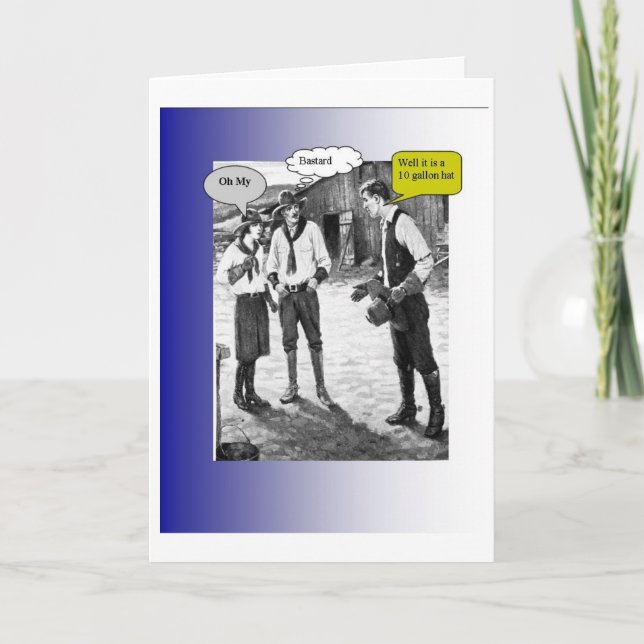 tengallon Bday for him-blue Card (Front)