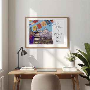 Tengboche Monastery Everest View Motivational Poster