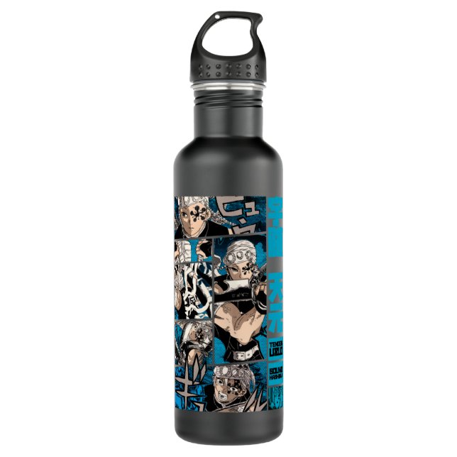 Tengen Uzui Desing = DEMON SLAYER = Manga Panel S0 710 Ml Water Bottle (Front)