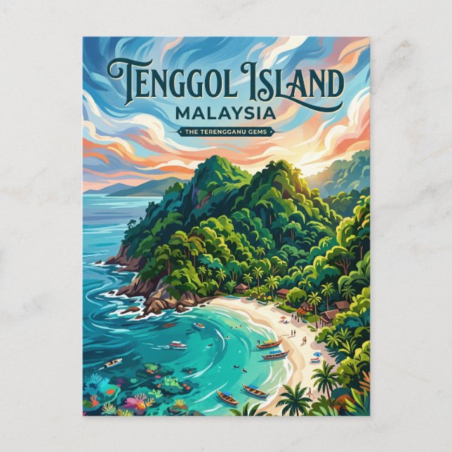 Tenggol Island Malaysia Postcard (Front)