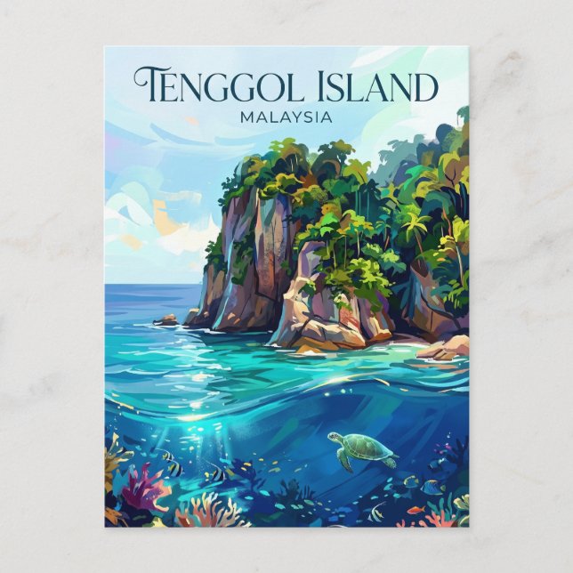 Tenggol Island Malaysia Postcard (Front)
