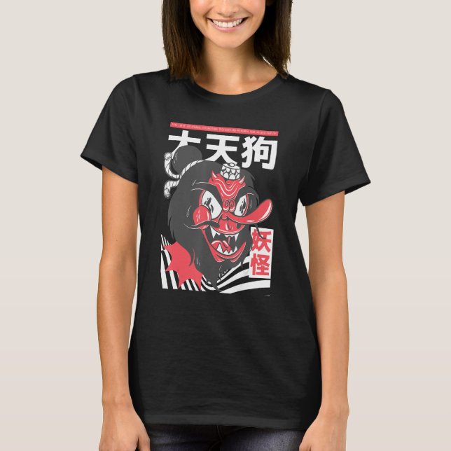 Tengu Mask Japanese Aesthetic, Japanese Tengu T-Shirt (Front)